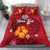 (Custom Personalised) Tahiti Maohi Bedding Set - Hibiscus With Tribal - LT12 Red - Polynesian Pride