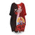 Tahiti Polynesian Batwing Pocket Dress - Hibiscus With Coat Of Arm Women Red - Polynesian Pride