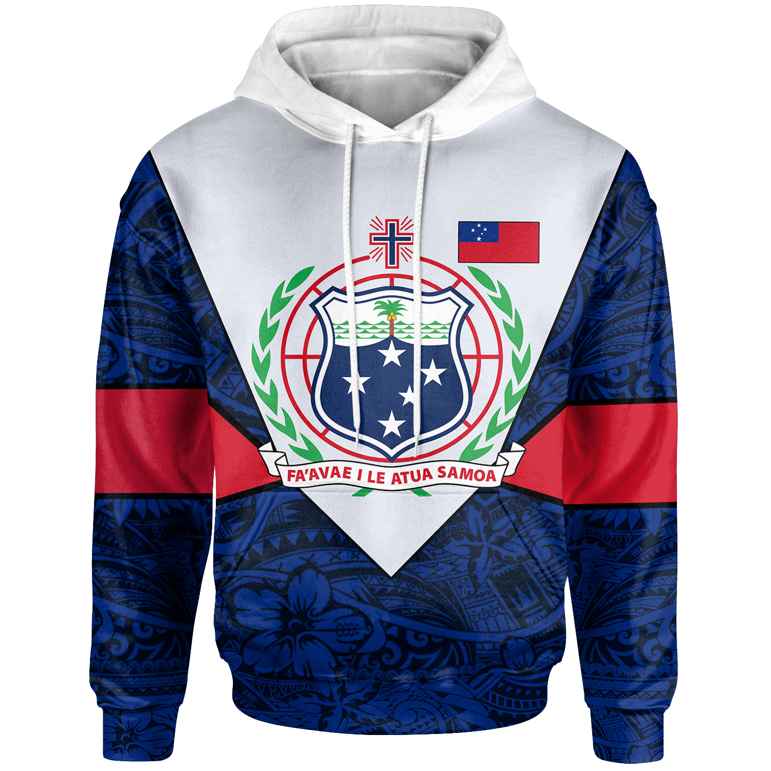 Samoa Polynesian Hoodie Legend of Samoa Unisex Blue - Polynesian Pride