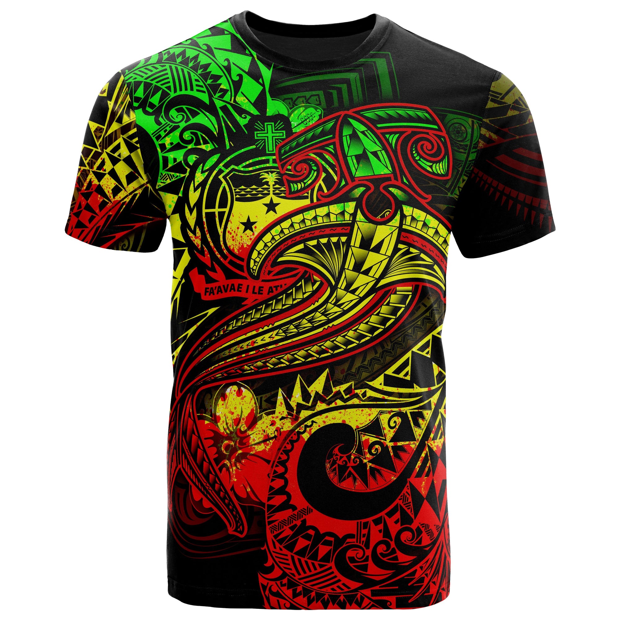 Samoa T Shirt Reggae Shark Polynesian Tattoo Unisex Reggae - Polynesian Pride