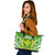 Hawaii Polynesian Leather Tote Bag - Hawaiian Pattern With Seal Green - Polynesian Pride