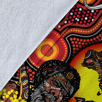 Australia Aboriginal Kangaroo Combine New Zealand Maori Kiwi Bird Blanket - LT2 - Polynesian Pride