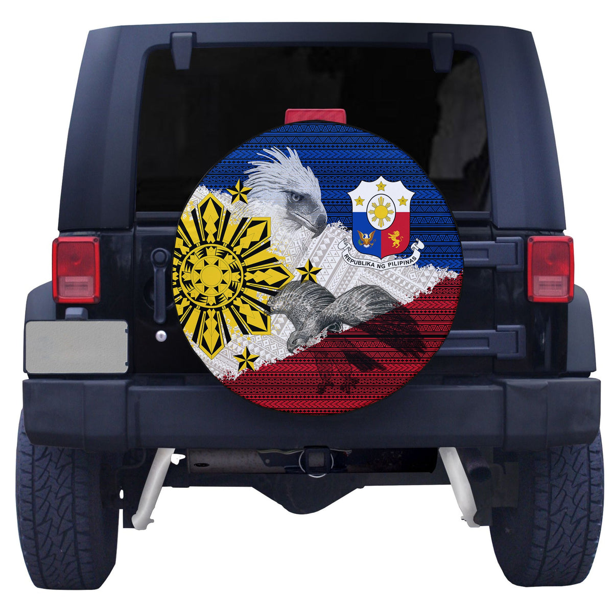 Philippines Filipino Tribal Eagle Spare Tire Cover - LT2 - Polynesian Pride