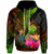 New Caledonia Polynesian Hoodie Hibiscus and Banana Leaves Unisex Reggae - Polynesian Pride