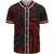 Niue Polynesian Baseball Shirt - Red Tribal Wave Unisex Red - Polynesian Pride