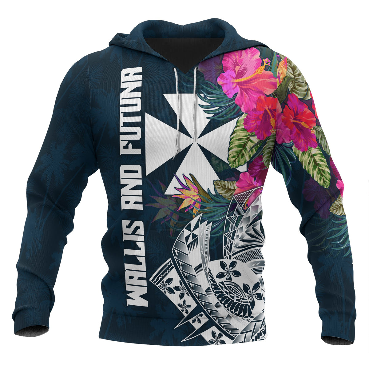 Wallisnd Futuna Hoodie Summer Vibes Unisex Blue - Polynesian Pride