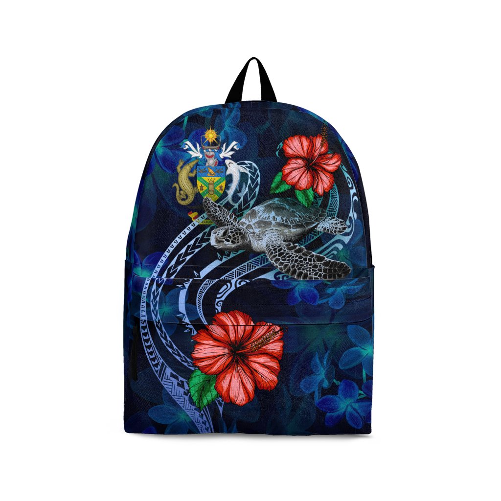 Solomon Islands Polynesian BackPack - Blue Turtle Hibiscus Blue - Polynesian Pride