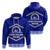 Tonga Tupou College Toloa Hoodie Ngatu Pattern LT12 Blue - Polynesian Pride