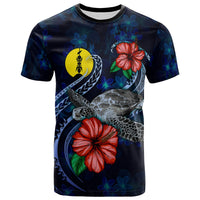 New Caledonia Polynesian T Shirt Blue Turtle Hibiscus Unisex Blue - Polynesian Pride