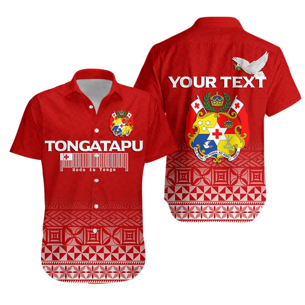 (Custom Personalised) Tonga Tongatapu Hawaiian Shirt - Tongan Pattern - LT12 Unisex Red - Polynesian Pride