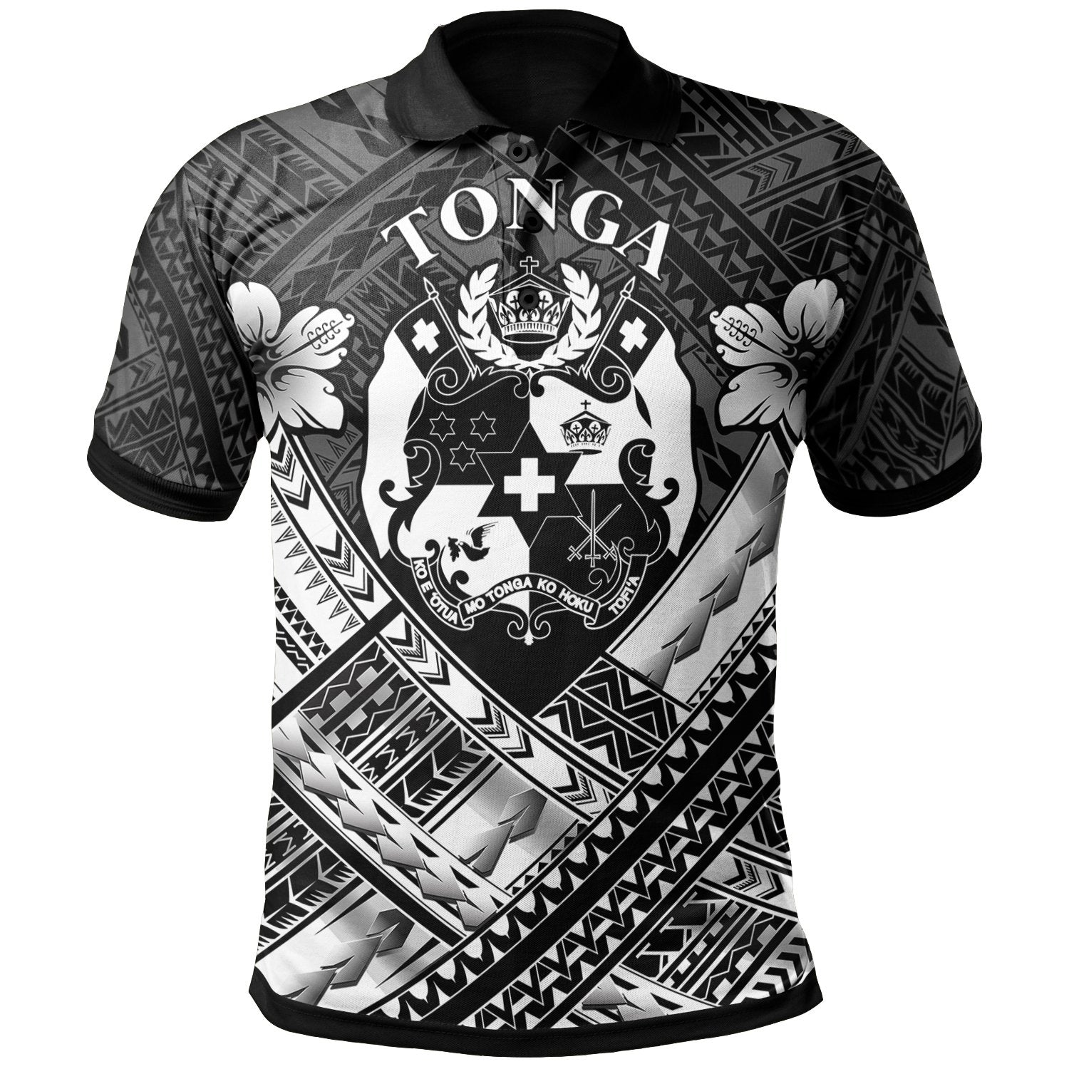 Tonga Polynesian Polo Shirt Tonga White Seal Camisole Hibiscus Style Unisex Blue - Polynesian Pride