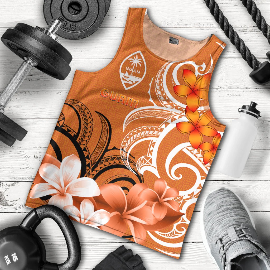 Guam Men's Tank Top - Guamanian Spirit Orange - Polynesian Pride