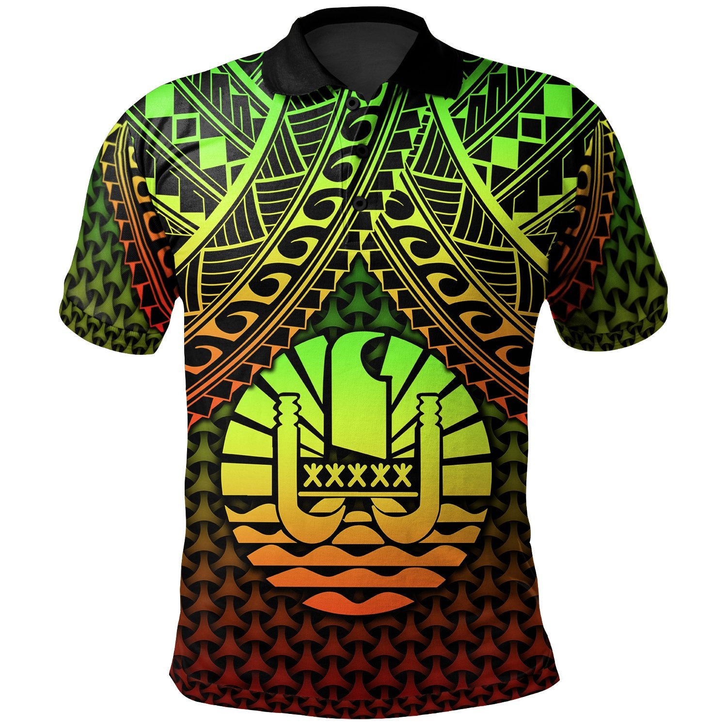 Polynesian Tahiti Custom Polo Shirt Reggae Vintage Polynesian Patterns Unisex Reggae - Polynesian Pride