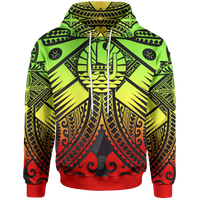 Tahiti Hoodie Reggae Seal with Polynesian Tattoo Unisex Reggae - Polynesian Pride