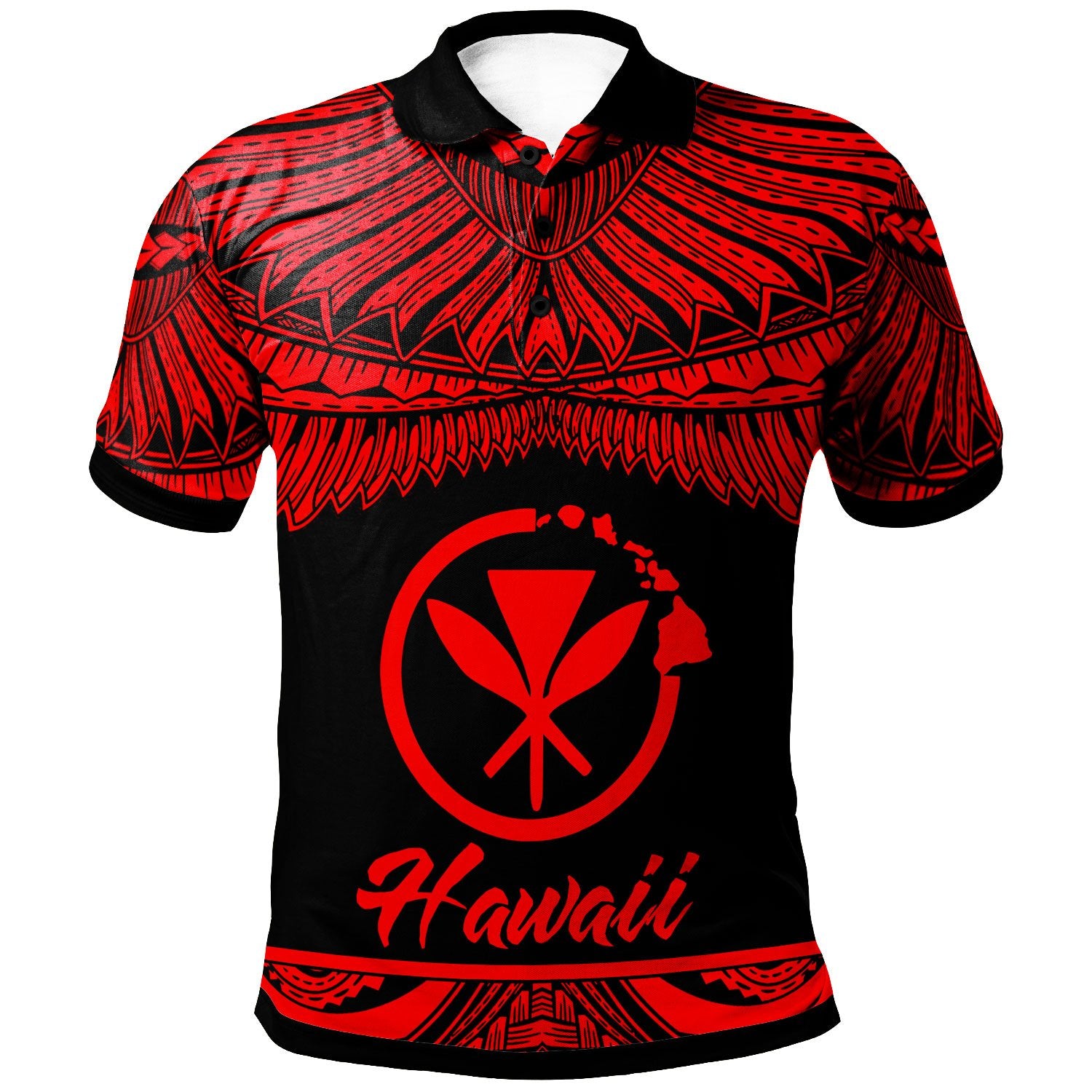 Hawaii Polynesian Polo Shirt Hawaii Pride Red Version Unisex Red - Polynesian Pride