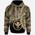 Polynesian Hawaii Hoodie Tribal Wave Tattoo Gold Unisex Gold - Polynesian Pride