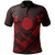 Northern Mariana Islands Polo Shirt CNMI Seal Camisole Hibiscus Style (Red) Unisex Red - Polynesian Pride