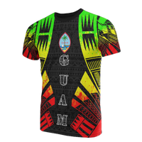 Guam T Shirt Guam Coat of Arms Polynesian Tattoo Reggae Style Unisex Reggae - Polynesian Pride