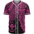 Hawaii Kanaka Maoli Polynesian Baseball Shirt - Tribal Wave Tattoo Pink Unisex Pink - Polynesian Pride