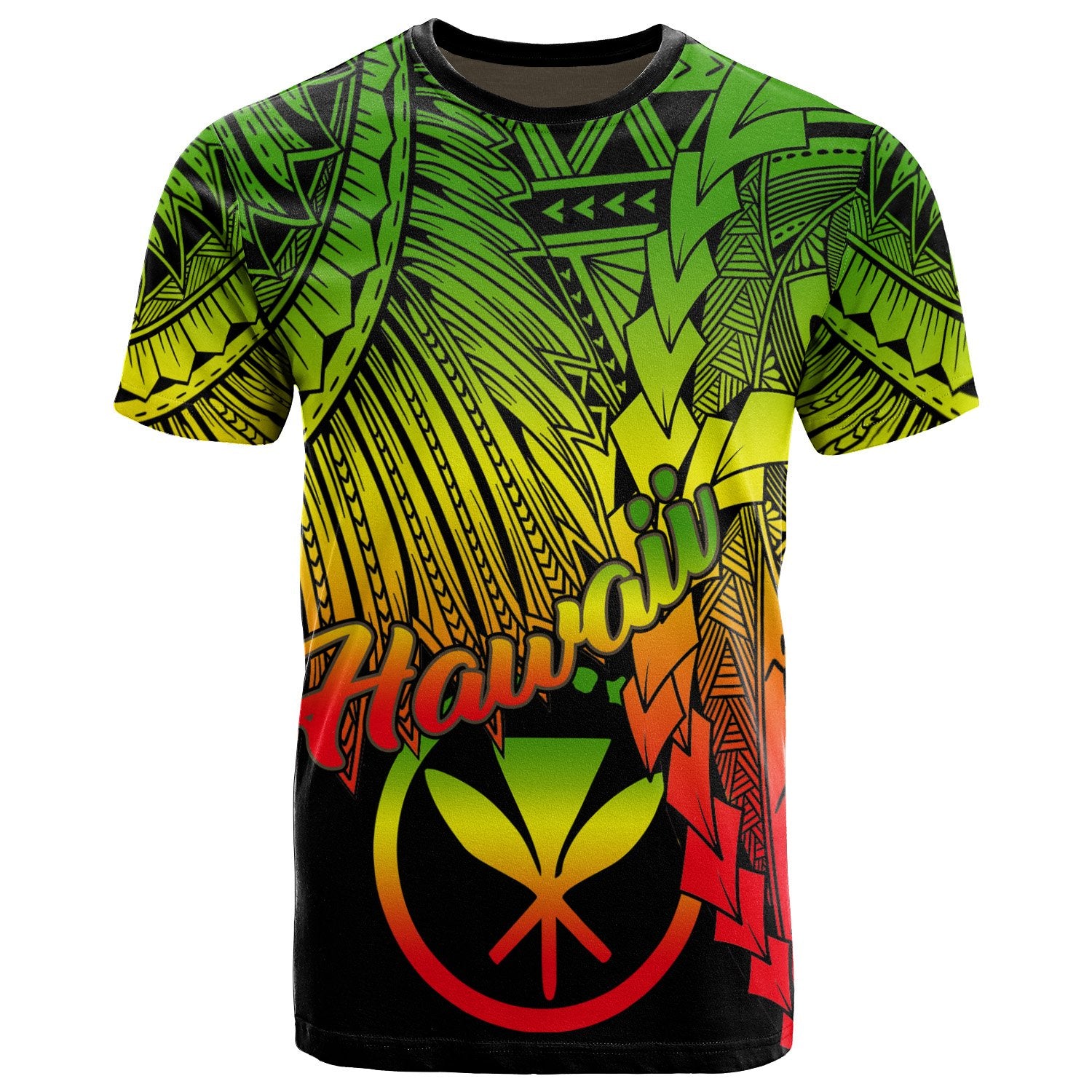 Hawaii Polynesian T Shirt Tribal Wave Tattoo Reggae Unisex Reggae - Polynesian Pride