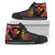 Hawaii Kanaka Maoli High Top Shoes - Tropical Hippie Style Unisex Black - Polynesian Pride