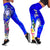 Fiji Custom Personalised Legging - Turtle Plumeria (Blue) - Polynesian Pride