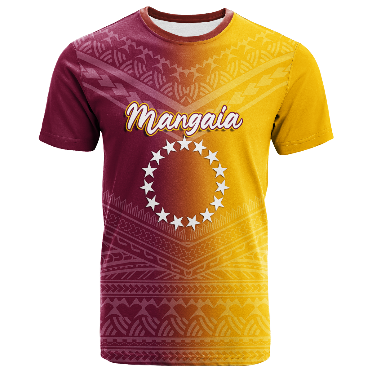 Custom Mangaia Cook Islands Pride T Shirt LT12 Unisex Yellow - Polynesian Pride