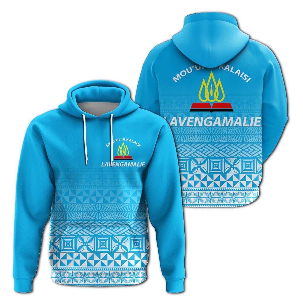 Tonga Lavengamalie College Tongan Pattern Hoodie LT12 Unisex Blue - Polynesian Pride