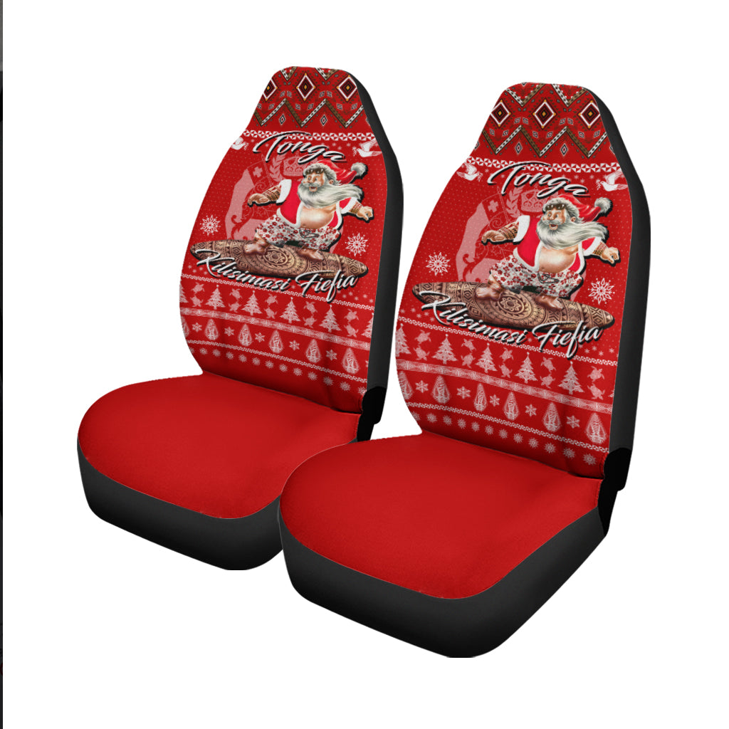 Tonga Christmas - Kilisimasi Fiefia Santas Polynesia Car Seat Covers - LT2 One Size RED - Polynesian Pride