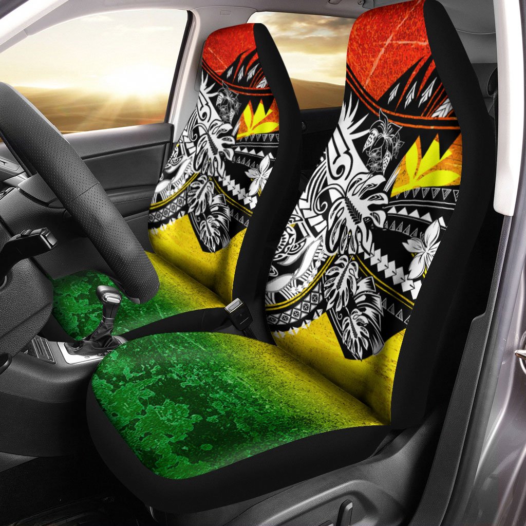 Hawaii Car Seat Cover - The Flow OF Ocean Reggae Color Universal Fit Reggae - Polynesian Pride