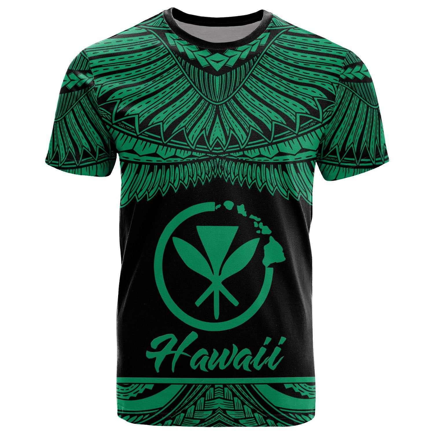 Hawaii Polynesian T Shirt Hawaii Pride Green Version Unisex Green - Polynesian Pride