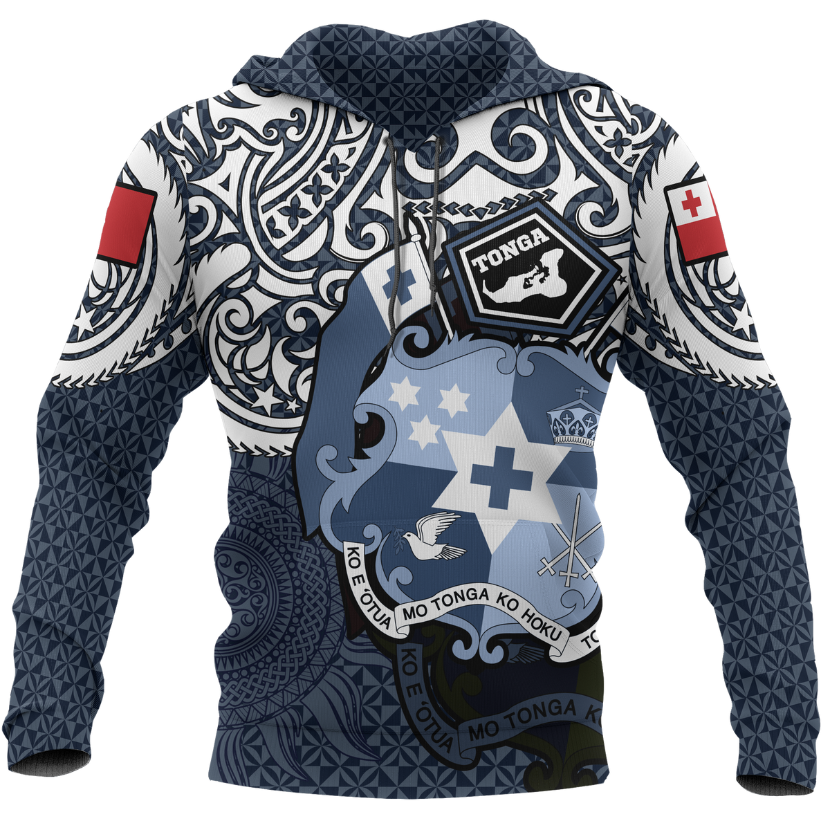 Tonga Polynesian Hoodie Tongan Pride (Blue) Unisex BLUE - Polynesian Pride