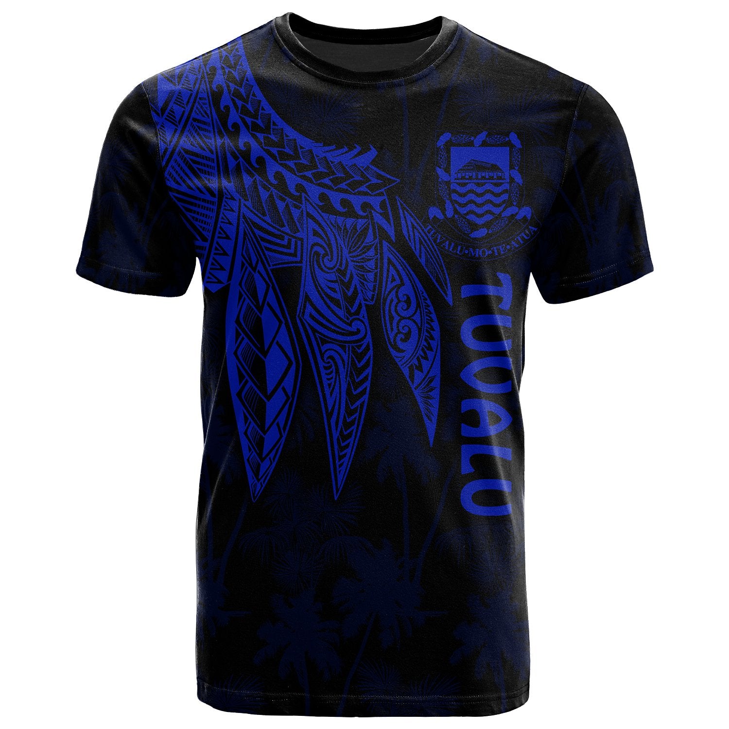 Tuvalu T Shirt Polynesian Wings (Blue) Unisex Blue - Polynesian Pride