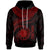 Nauru Polynesian Hoodie Nauru Waves (Red) Unisex Red - Polynesian Pride