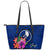 Yap Micronesia Leather Tote Bag - Floral With Seal Blue Blue - Polynesian Pride