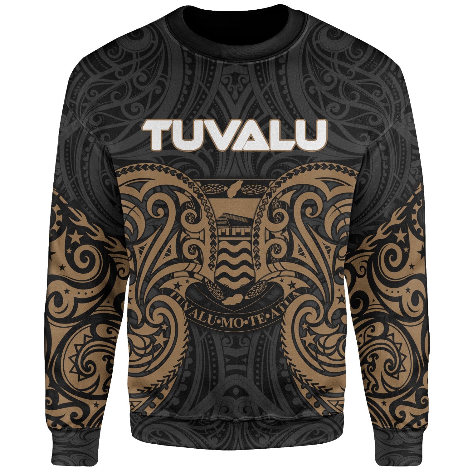 Tuvalu Polynesian Sweater - Spirit Style Gold Unisex Gold - Polynesian Pride