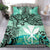 Hawaii Bedding Set - Vintage Floral Pattern Green Color Green - Polynesian Pride