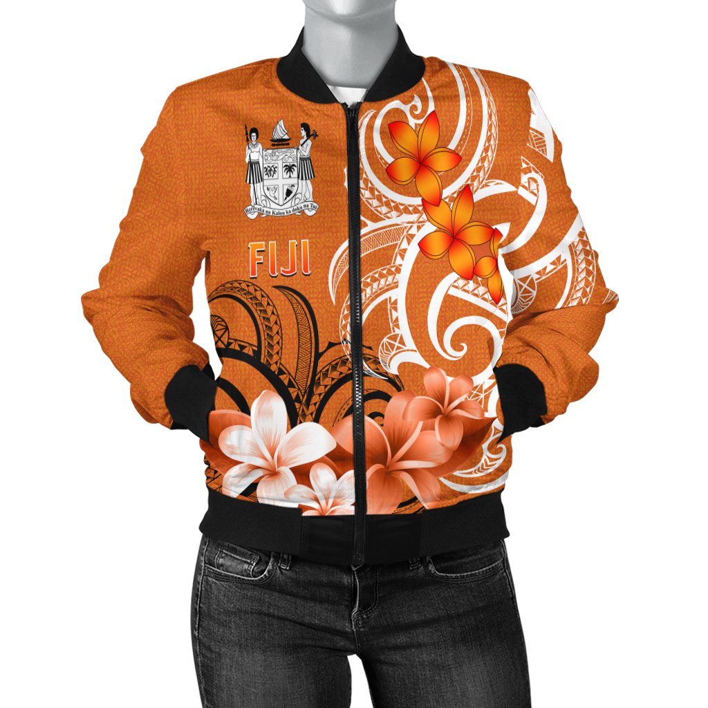 Fiji Women's Bomber Jacket - Fijian Spirit Orange - Polynesian Pride