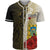 Tuvalu Polynesian Baseball Shirt - Coat Of Arm With Hibiscus Gold Unisex Gold - Polynesian Pride