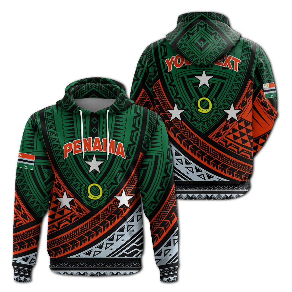 Custom Vanuatu Penama Province Tribal Pattern Hoodie LT12 Hoodie Green - Polynesian Pride