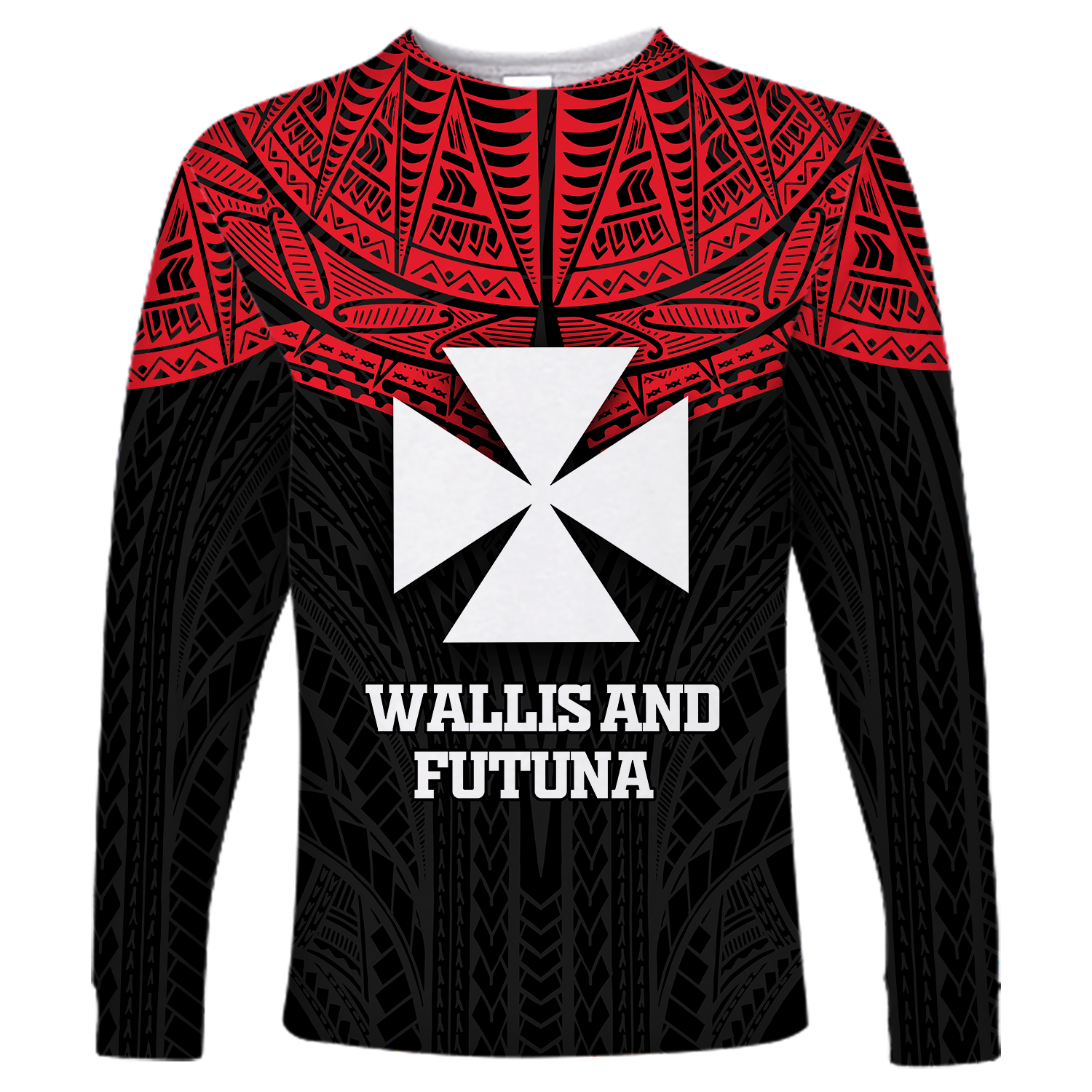 Wallis And Futuna Pride Long Sleeve Shirt - LT12 Unisex Red - Polynesian Pride