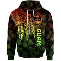 Guam Hoodie Polynesian Wings (Reggae) Unisex Reggae - Polynesian Pride