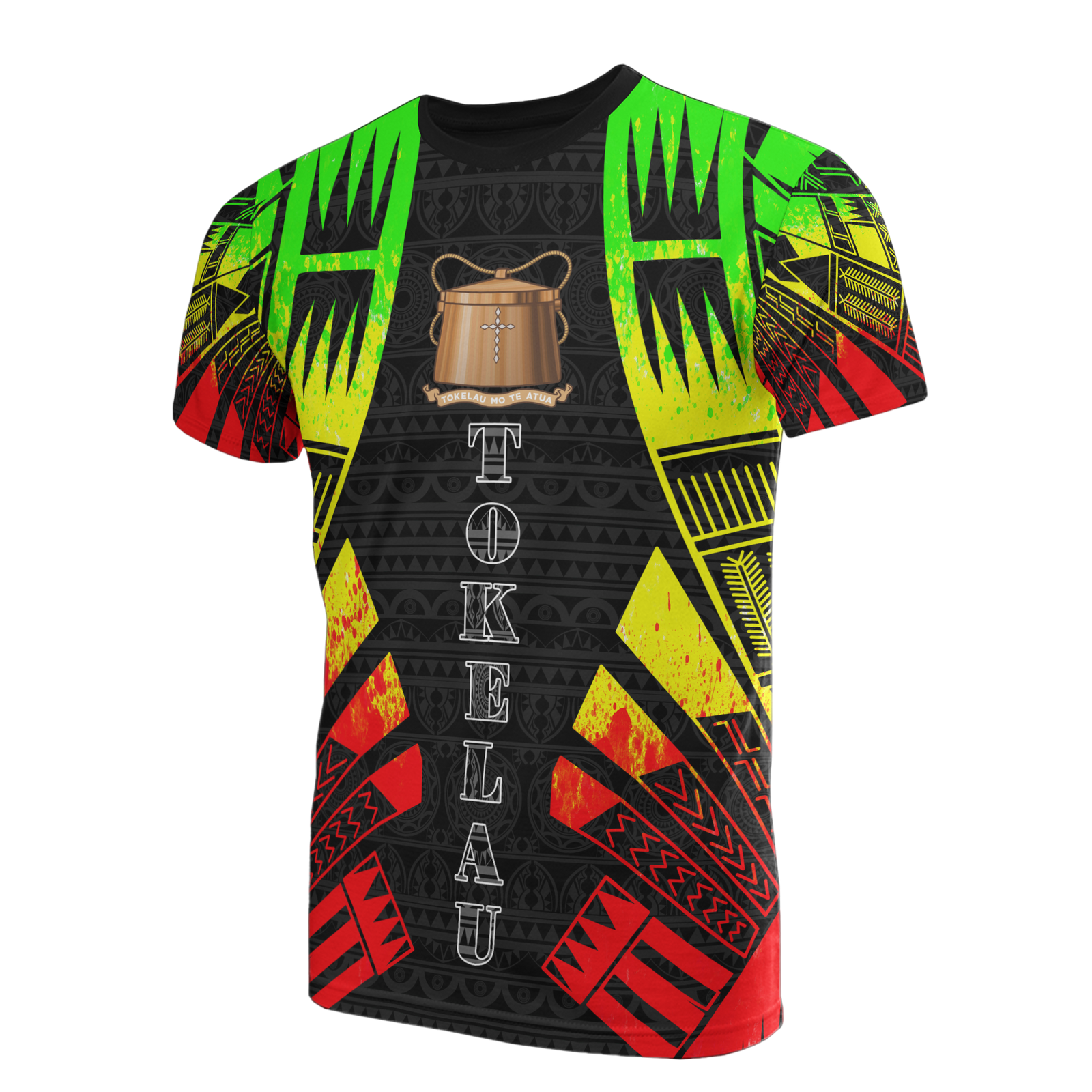 Tokelau T Shirt Tokelauan Coat of Arms Polynesian Tattoo Reggae Style Unisex Reggae - Polynesian Pride