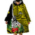 New Caledonia Polynesian Coat Of Arms Mix Tropical Flowers Wearable Blanket Hoodie LT14 - Polynesian Pride