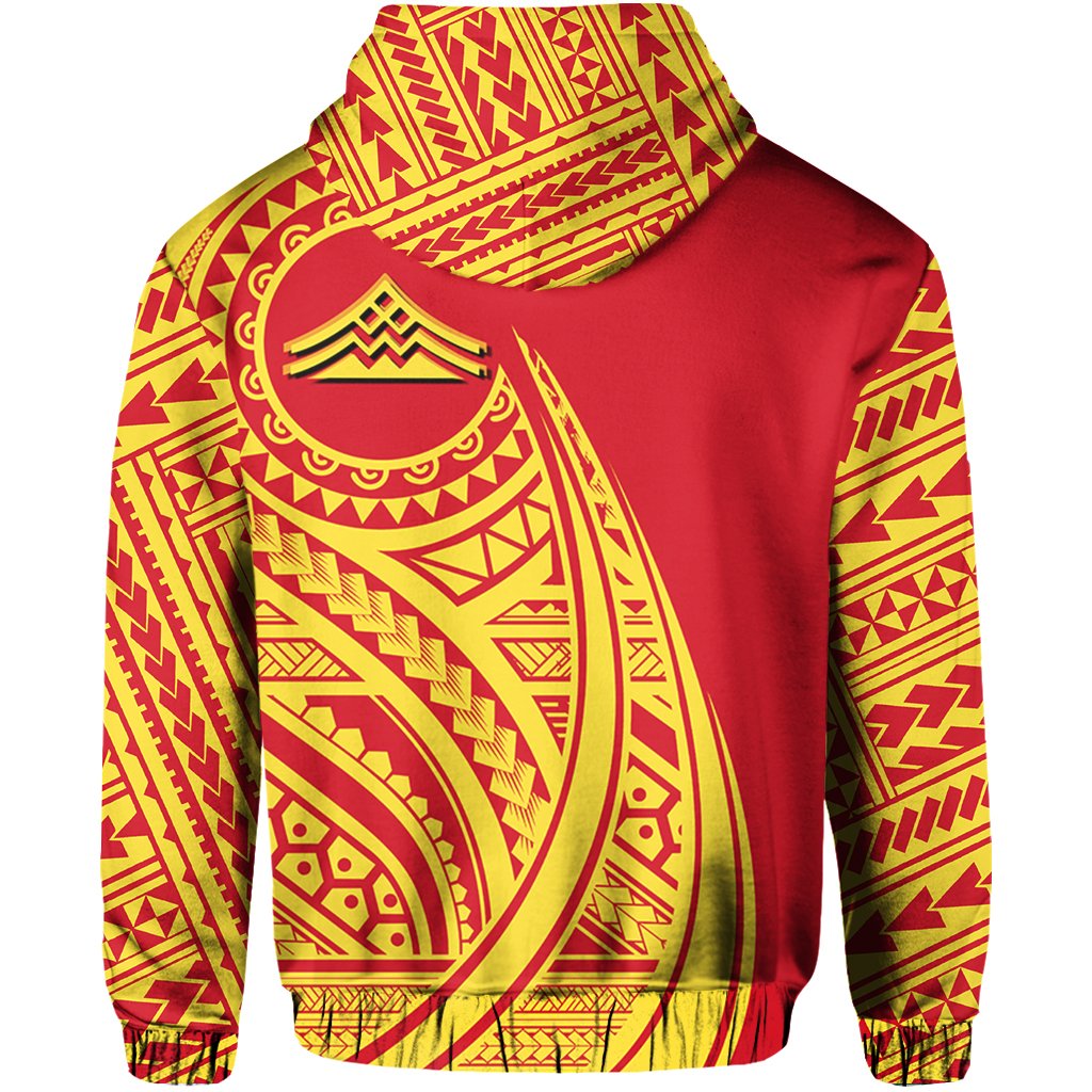 Hawaii Mauna Kea Polynesian Zip up Hoodie Tatoo Style - Polynesian Pride