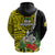 New Caledonia Polynesian Coat of Arms Mix Tropical Flowers Hoodie LT14 - Polynesian Pride