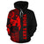 Tonga Custom Polynesian Hoodie Red Line - Polynesian Pride