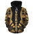 Vanuatu Polynesian Custom Zip up Hoodie Gold Tattoo - Polynesian Pride