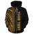 Polynesian Custom Zip up Hoodie Yellow Poly Line - Polynesian Pride