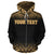 Vanuatu Polynesian Custom Zip up Hoodie Gold Fog - Polynesian Pride